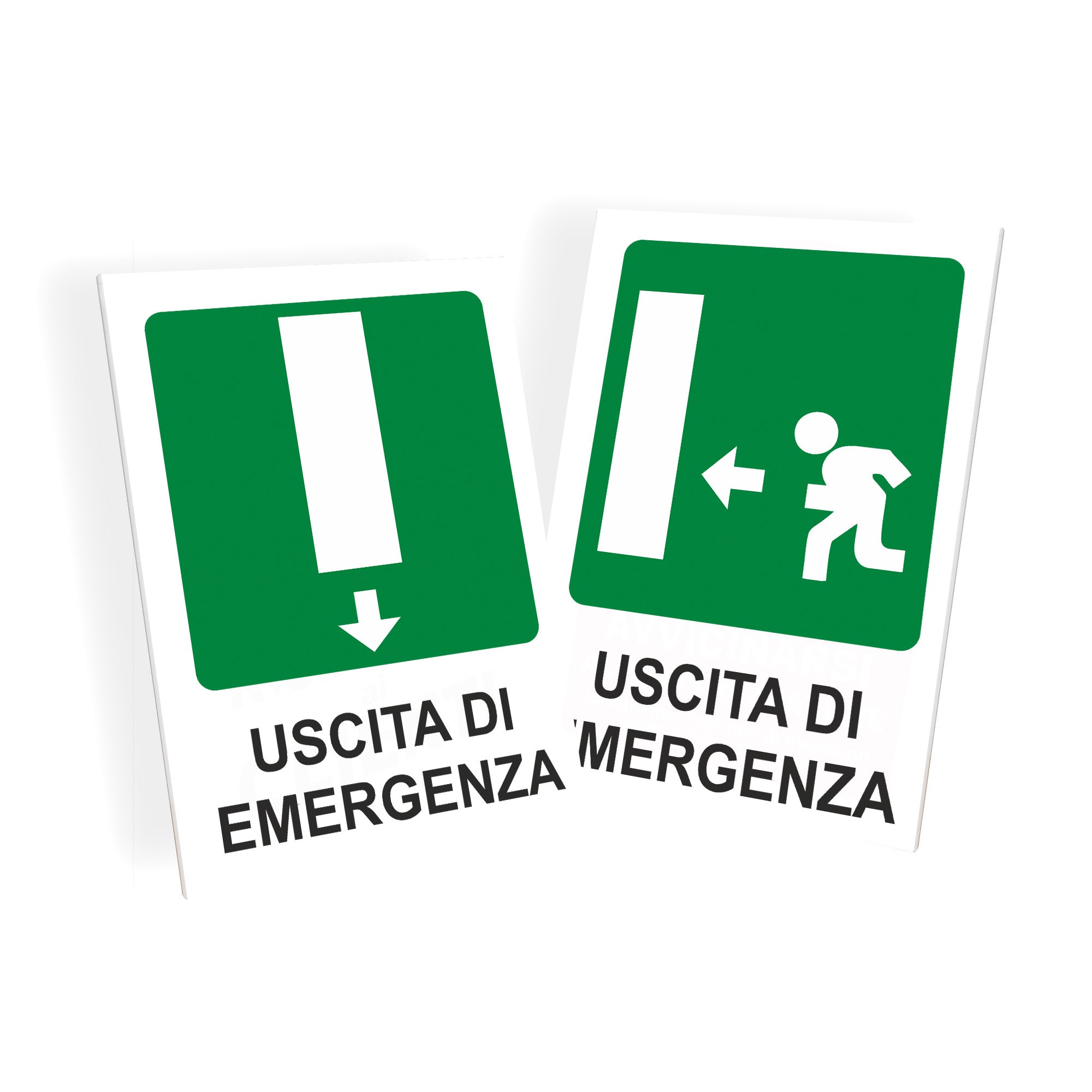 10 cartelli di emergenza retroilluminanti, 300 x 150 mm