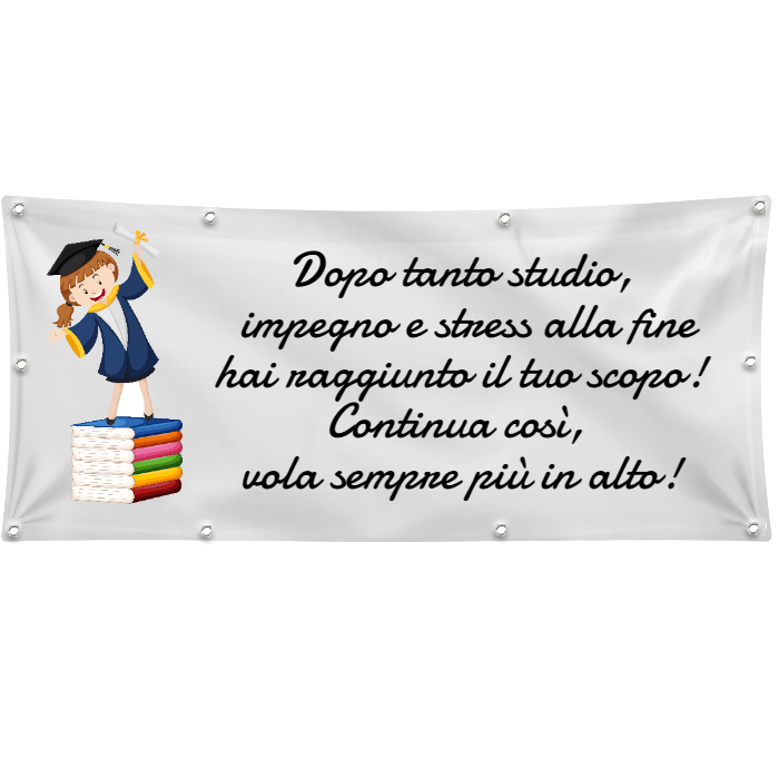 GLOBAL STRISCIONE FONDALE MATRIMONIO - LAUREA VOLA - IN CARTA O IN BANNER PVC ANCHE DA ESTERNO GARANZIA 5 ANNI