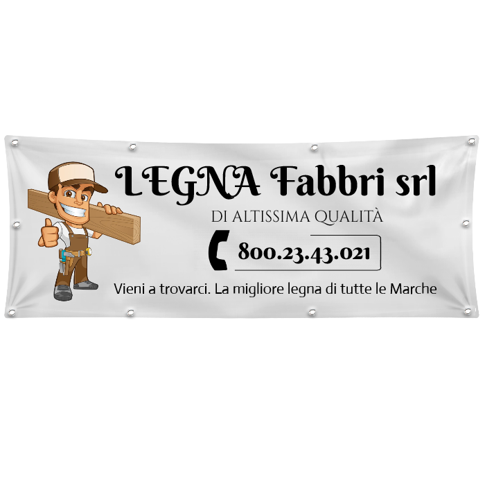 GLOBAL STRISCIONE FONDALE ATTIVITÀ - LEGNA DA ARDERE MOD 2 - PERSONALIZZATO IN CARTA O IN BANNER PVC ANCHE DA ESTERNO GARANZIA 5 ANNI