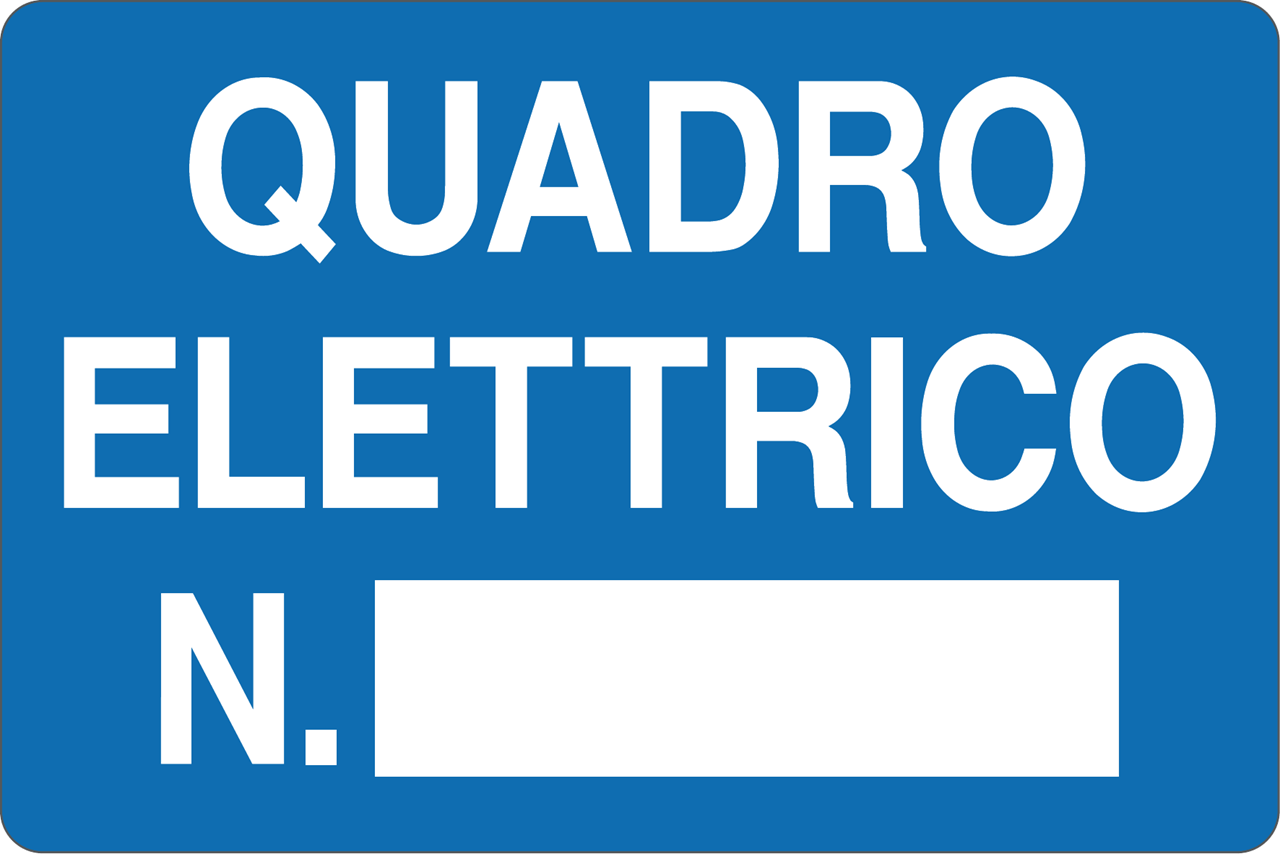 GLOBAL CARTELLO SEGNALETICO - QUADRO ELETTRICO N. - Adesivo Resistente, Pannello in Forex, Pannello In Alluminio