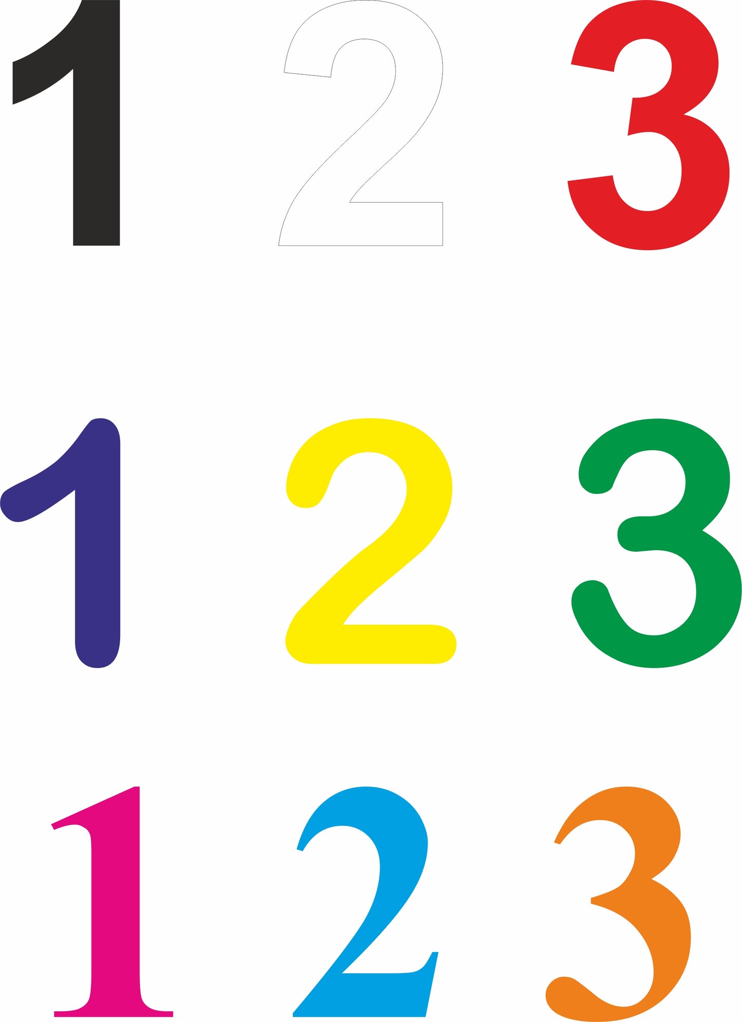 GLOBAL CARTELLO - NUMERI SAGOMATI PERSONALIZZATI - Adesivo Intagliato Resistente, con STAMPA UV, Ideale anche per esterno