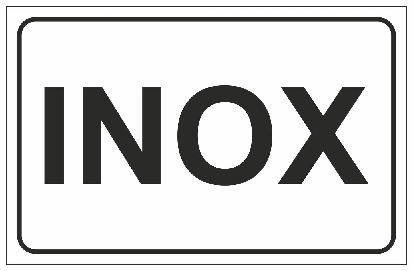 GLOBAL CARTELLO SEGNALETICO - INOX - Adesivo Extra Resistente, Pannello in Forex, Pannello In Alluminio