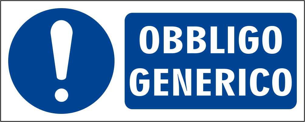 OBBLIGO GENERICO - CARTELLO SEGNALETICO UNI ISO 7010 in Adesivo Resistente, Pannello in Forex, Pannello In Alluminio