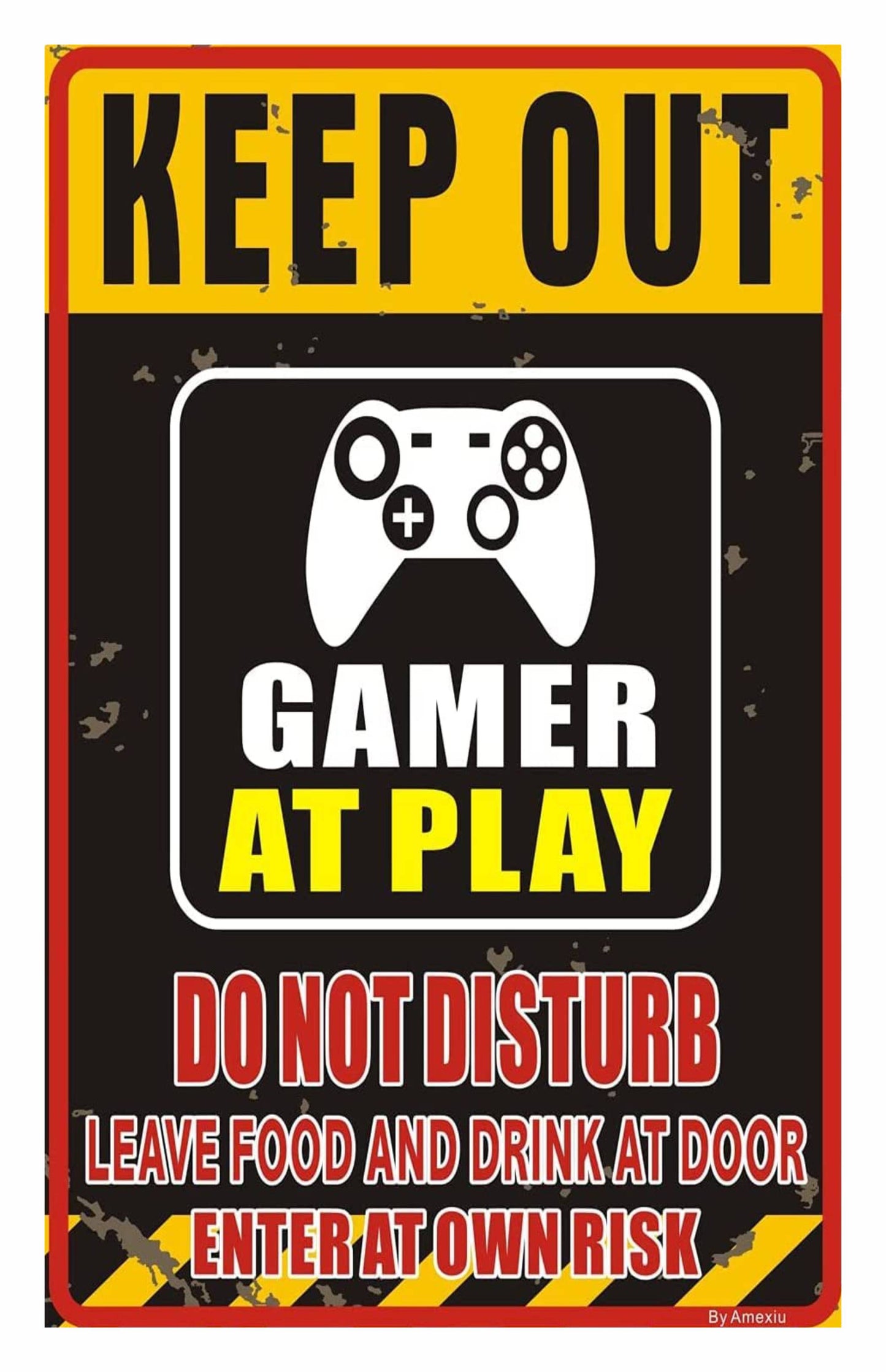 GLOBAL CARTELLO SEGNALETICO - GAME AT PLAY, KEEP OUT DO NOT DISTURB - Adesivo Extra Resistente, Pannello in Forex, Pannello In Alluminio