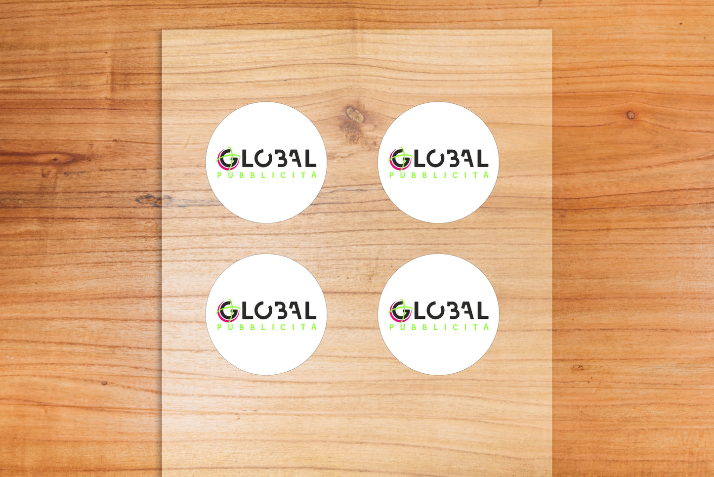 Global - STICKER PRESPAZIATI CON STAMPA PERSONALIZZATA - Adesivo Extra Resistente con stampa in alta qualità