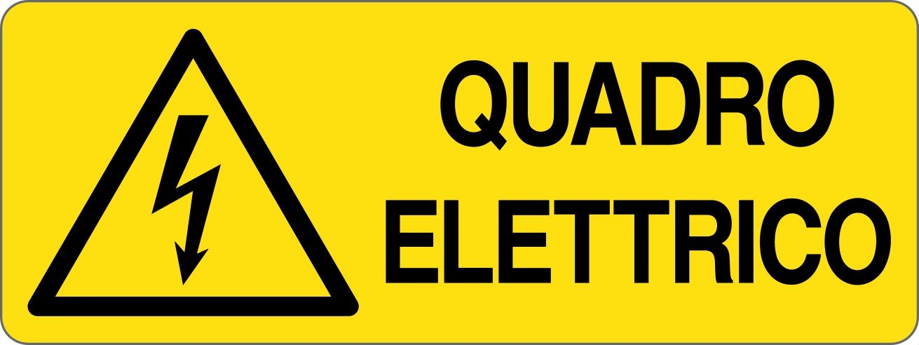 QUADRO ELETTRICO - CARTELLO SEGNALETICO UNI ISO 7010 in Adesivo, Pannello in Forex, Pannello In Alluminio