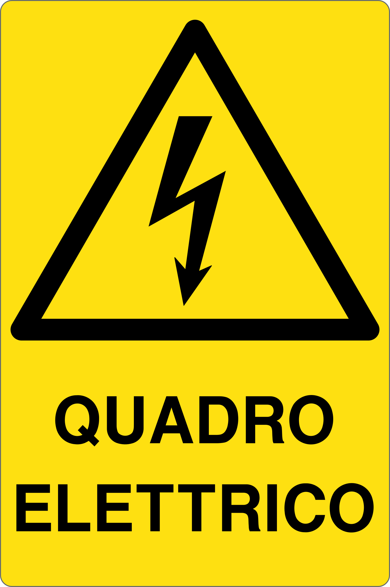 GLOBAL CARTELLO SEGNALETICO - QUADRO ELETTRICO - Adesivo Resistente, Pannello in Forex, Pannello In Alluminio