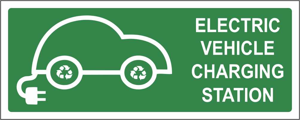 Eletric vehicle charging station - CARTELLO SEGNALETICO UNI ISO 7010 in Adesivo Resistente, Pannello in Forex, Pannello In Alluminio