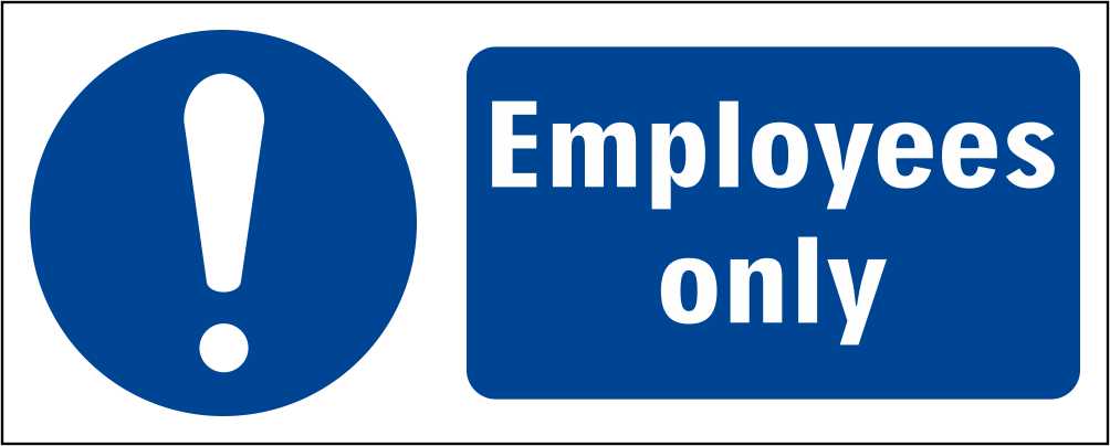 Employee Only - CARTELLO SEGNALETICO UNI ISO 7010 in Adesivo Resistente, Pannello in Forex, Pannello In Alluminio