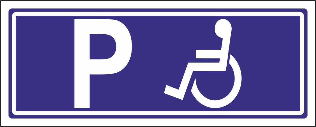 PARCHEGGIO RISERVATO AI DISABILI mod 2 - CARTELLO SEGNALETICO UNI ISO 7010 in Adesivo Resistente, Pannello in Forex, Pannello In Alluminio