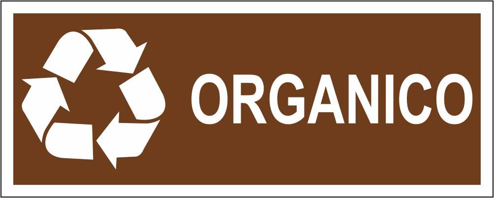 Raccolta differenziata (ORGANICO) - CARTELLO SEGNALETICO UNI ISO 7010 in Adesivo Resistente, Pannello in Forex, Pannello In Alluminio