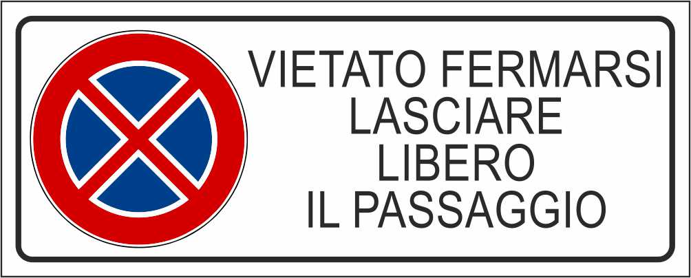 PROPRIETÀ PRIVATA LASCIARE LIBERO IL PASSAGGIO - CARTELLO SEGNALETICO UNI ISO 7010 in Adesivo Resistente, Pannello in Forex, Pannello In Alluminio