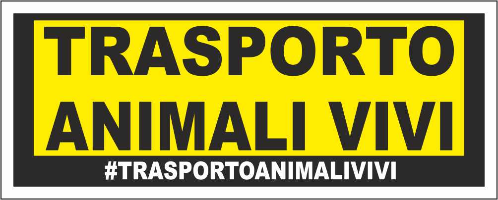 Trasporto animali vivi - CARTELLO SEGNALETICO UNI ISO 7010 in Adesivo Resistente, Pannello in Forex, Pannello In Alluminio