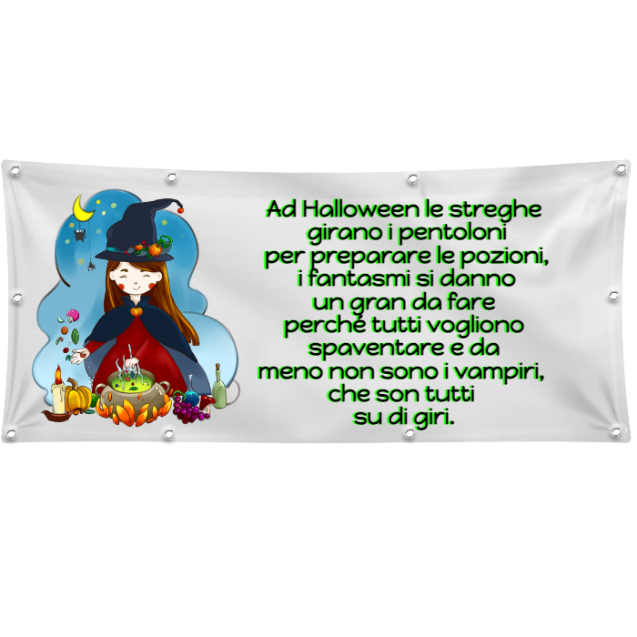 GLOBAL STRISCIONE FONDALE EVENTI - HALLOWEEN MOD 3 - IN CARTA O IN BANNER PVC ANCHE DA ESTERNO GARANZIA 5 ANNI