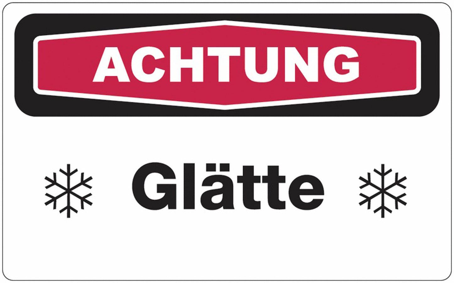 GLOBAL CARTELLO SEGNALETICO - ACHTUNG Glätte - Adesivo Extra Resistente, Pannello in Forex, Pannello In Alluminio
