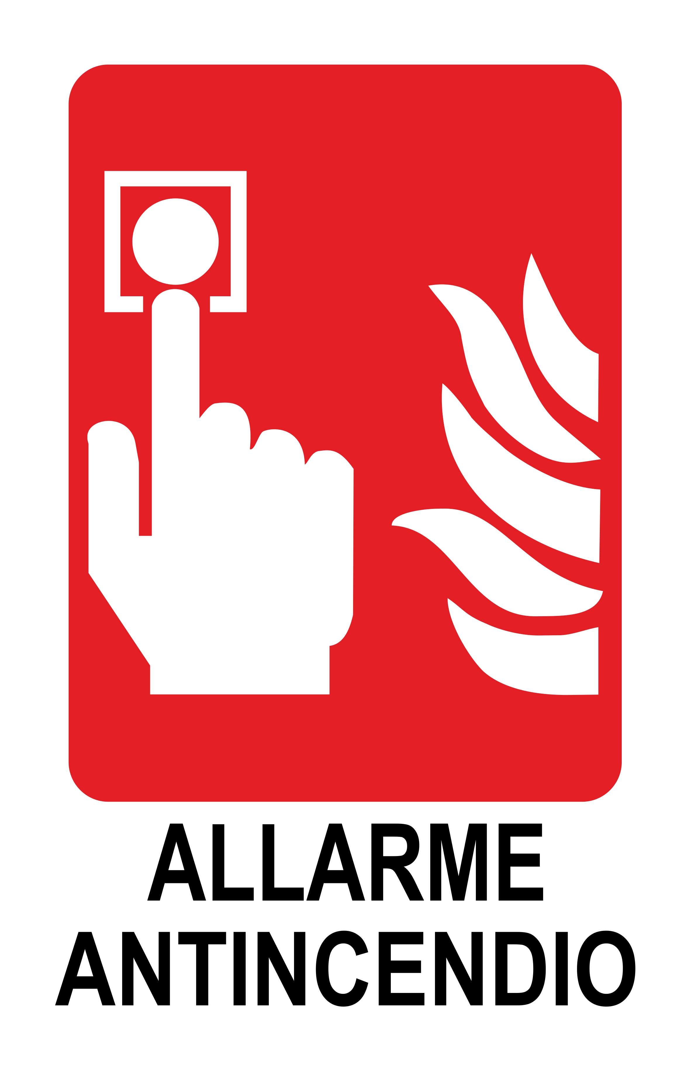 Adesivo Segnaletico Per Pulsante Allarme Antincendio – 200 X 300 Mm - Foto 2