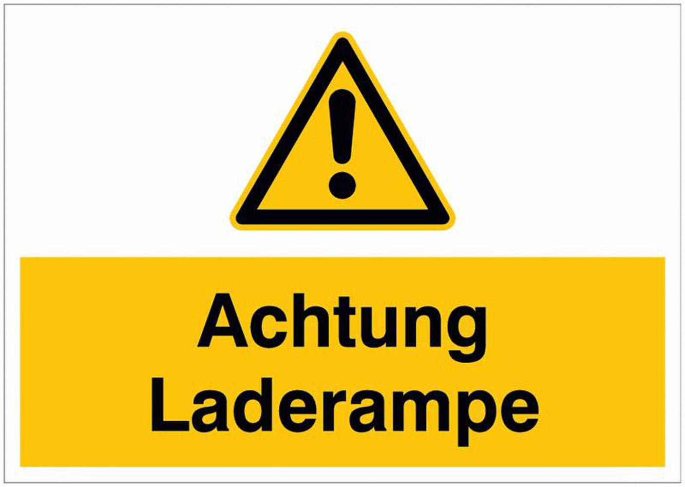 GLOBAL CARTELLO SEGNALETICO - Achtung Laderampe - Adesivo Extra Resistente, Pannello in Forex, Pannello In Alluminio