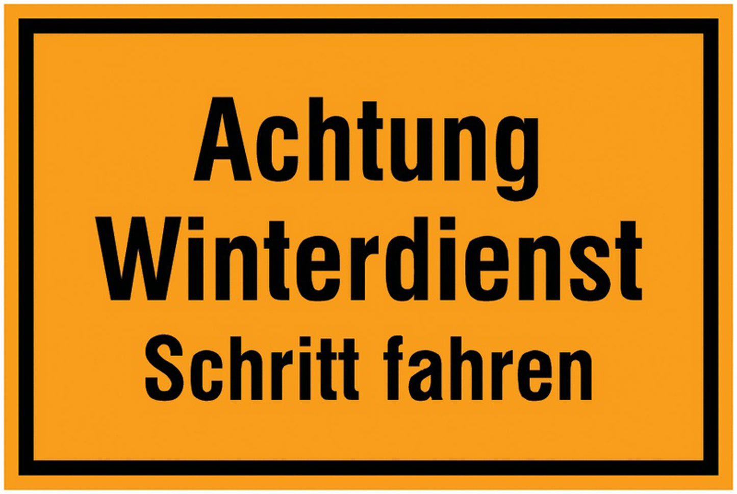 GLOBAL CARTELLO SEGNALETICO - Achtung Winterdienst - Adesivo Extra Resistente, Pannello in Forex, Pannello In Alluminio