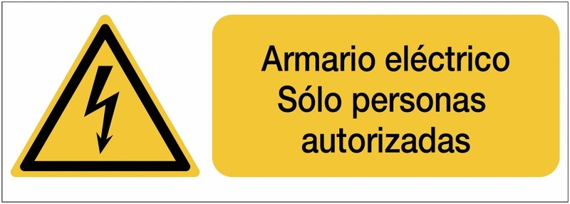 GLOBAL CARTELLO SEGNALETICO UNI - Armario eléctrico, sólo personas autorizadas - Adesivo Extra Resistente, Pannello in Forex, Pannello In Alluminio