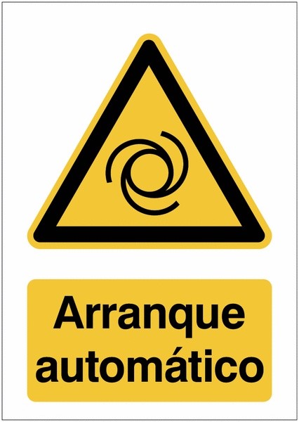 GLOBAL CARTELLO SEGNALETICO - Arranque automático - Adesivo Extra Resistente, Pannello in Forex, Pannello In Alluminio
