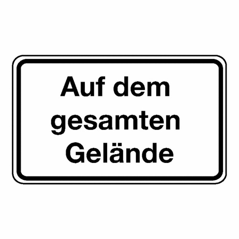GLOBAL CARTELLO SEGNALETICO - Auf dem gesamten Gelände - Adesivo Extra Resistente, Pannello in Forex, Pannello In Alluminio