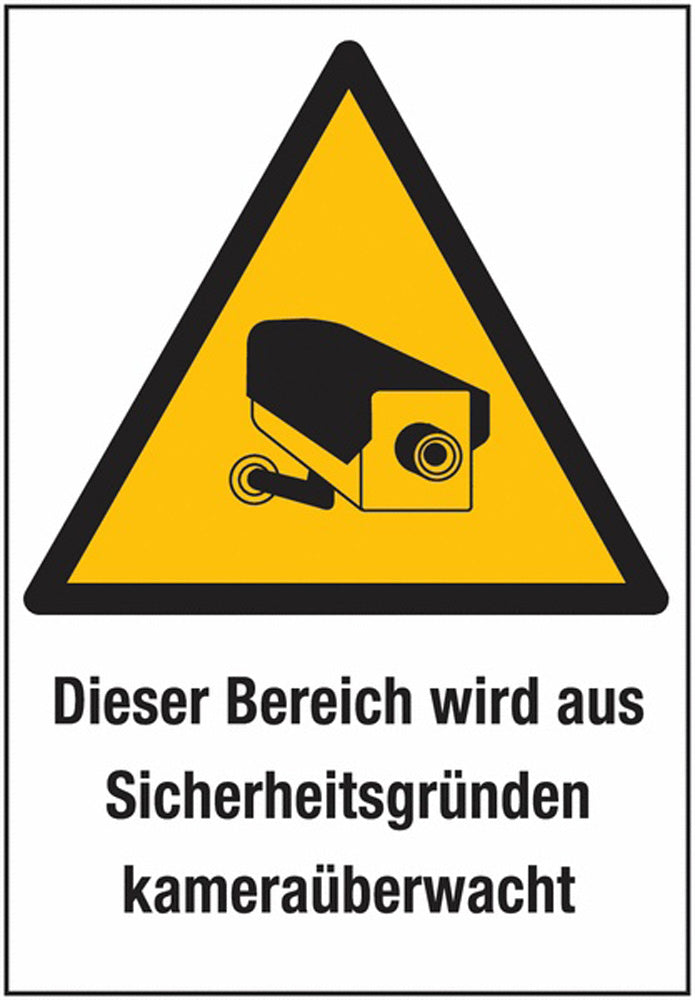 GLOBAL CARTELLO SEGNALETICO - Bereich wird aus Sicherheitsgründen kameraüberwacht - Adesivo Extra Resistente, Pannello in Forex, Pannello In Alluminio