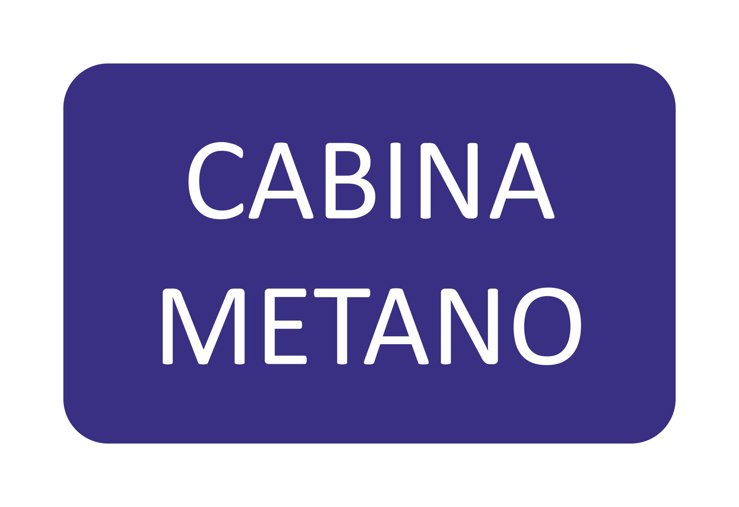 GLOBAL CARTELLO SEGNALETICO - CABINA METANO - Adesivo Extra Resistente, Pannello in Forex, Pannello In Alluminio