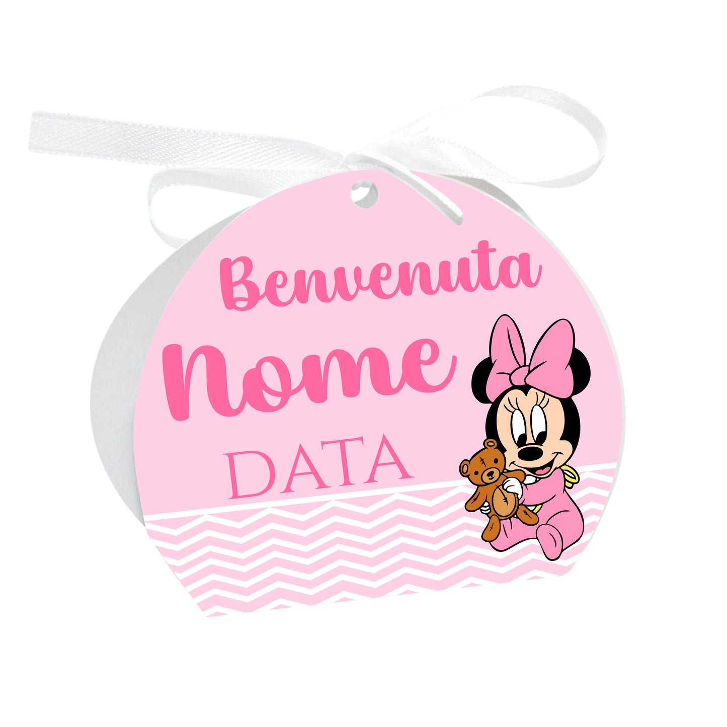 GLOBAL Scatole Portaconfetti per Nascita Personalizzate - BABY TOPOLINA - Scatoline Bomboniere nascita con nastrino personalizzato MADE IN ITALY
