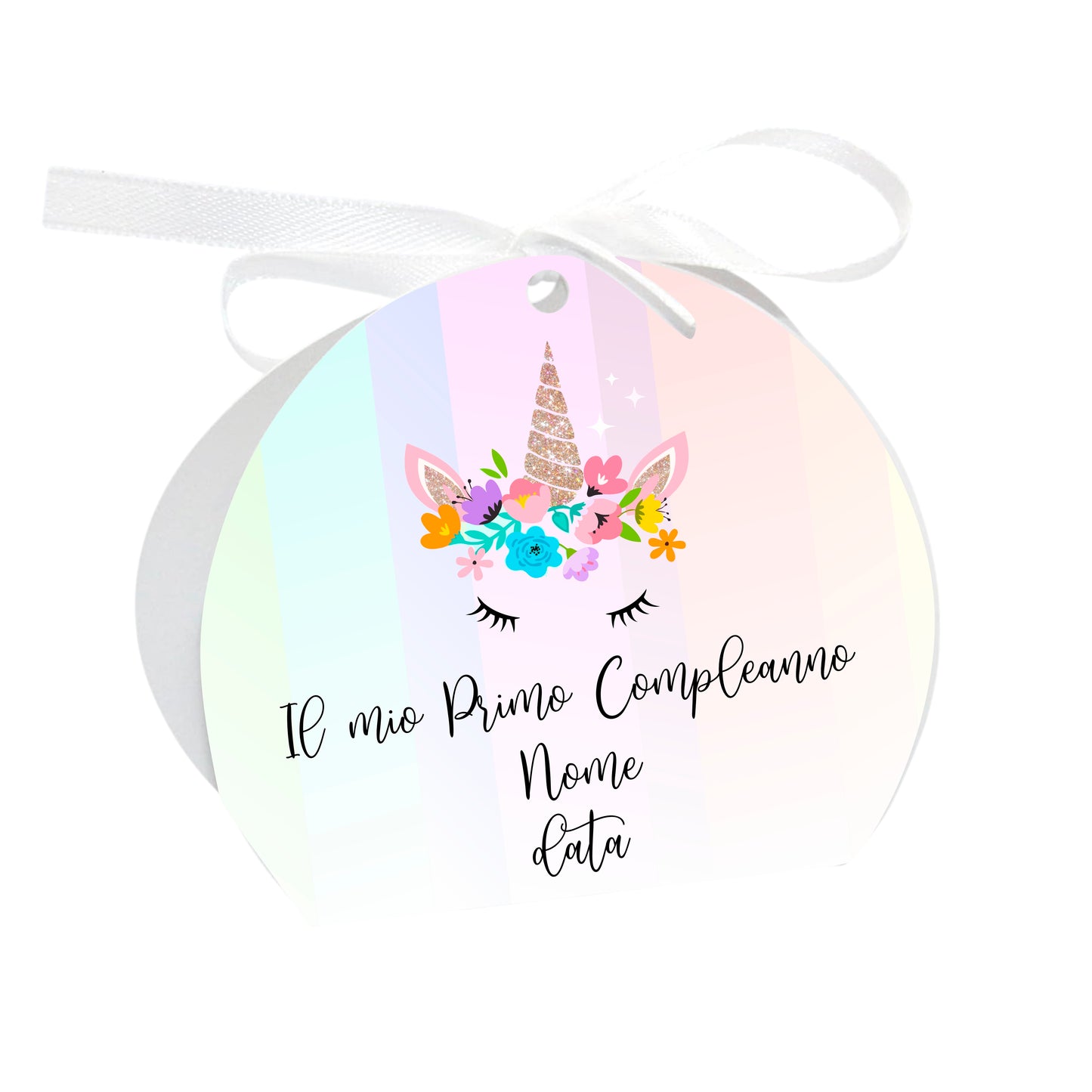 GLOBAL Scatole Portaconfetti per Compleanno Personalizzate - UNICORNO MOD. 2 - Scatoline Bomboniere compleanno con nastrino personalizzato MADE IN ITALY