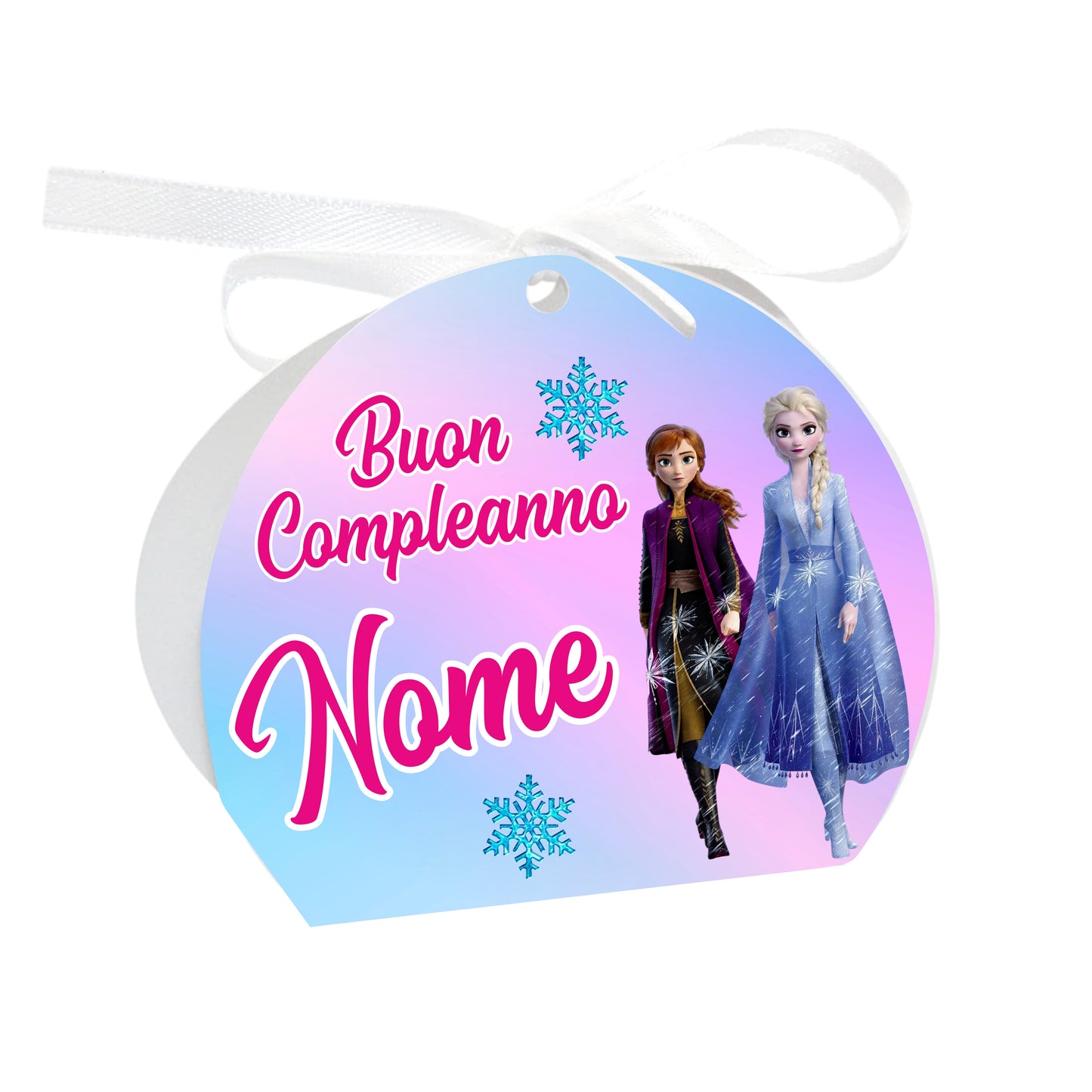 GLOBAL Scatole Portaconfetti per Compleanno Personalizzate - FROZEN - Scatoline Bomboniere compleanno con nastrino personalizzato MADE IN ITALY