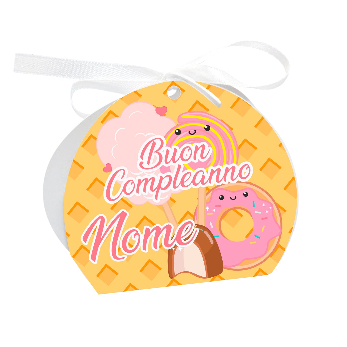 GLOBAL Scatole Portaconfetti per Compleanno Personalizzate - DOLCI E CARAMELLE - Scatoline Bomboniere compleanno con nastrino personalizzato MADE IN ITALY