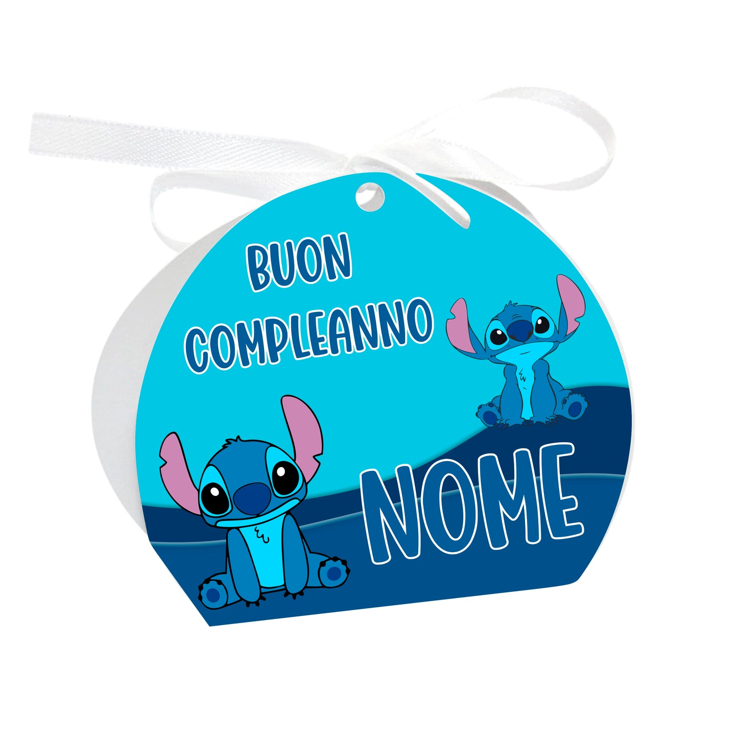 GLOBAL Scatole Portaconfetti per Compleanno Personalizzate - LILO E STITCH - Scatoline Bomboniere compleanno con nastrino personalizzato MADE IN ITALY