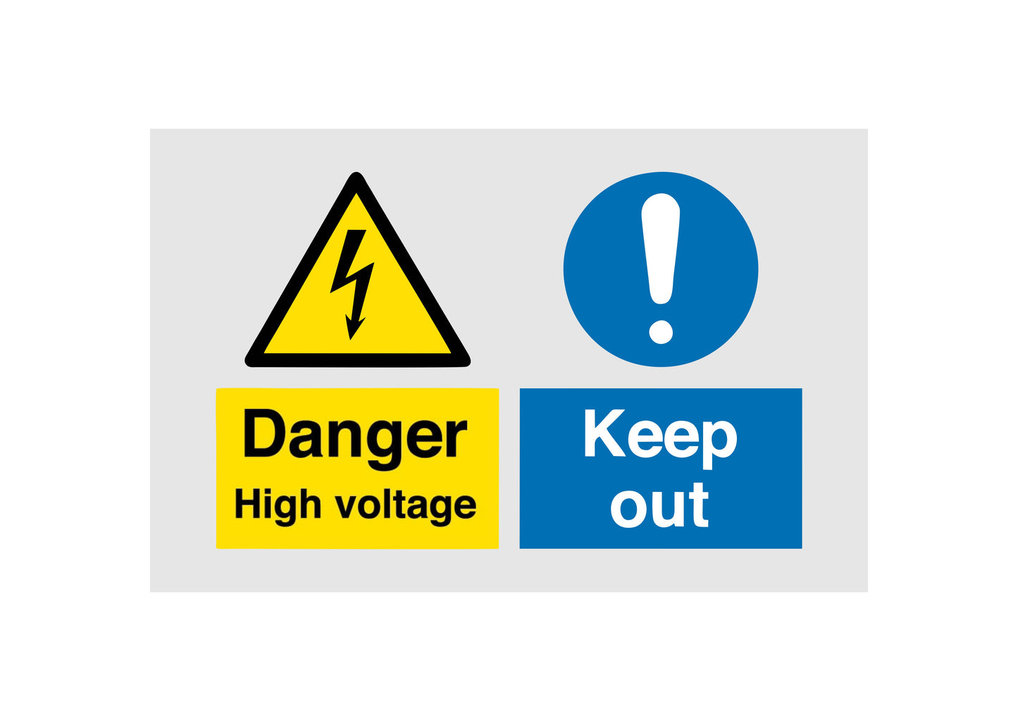 GLOBAL CARTELLO SEGNALETICO - Danger High Voltage Keep Out - Adesivo Extra Resistente, Pannello in Forex, Pannello In Alluminio