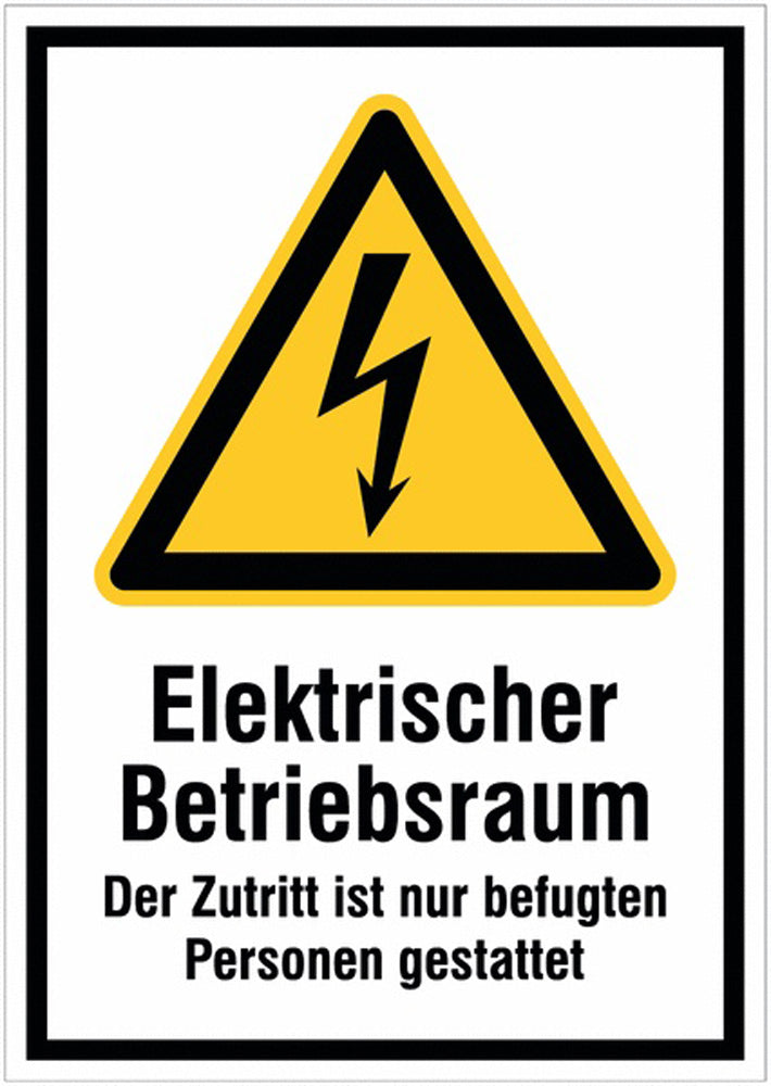 GLOBAL CARTELLO SEGNALETICO - Elektrischer Betriebsraum - Schilder mit Sicherheitszeichen Elektrotechnik - Adesivo Extra Resistente, Pannello in Forex, Pannello In Alluminio