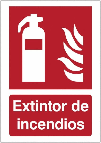 GLOBAL CARTELLO SEGNALETICO - Extintor de incendio - Adesivo Extra Resistente, Pannello in Forex, Pannello In Alluminio
