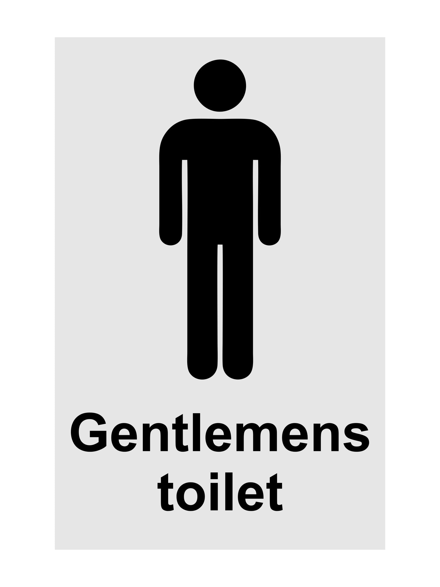 GLOBAL CARTELLO SEGNALETICO - Gentlemens Toilet - Adesivo Extra Resistente, Pannello in Forex, Pannello In Alluminio
