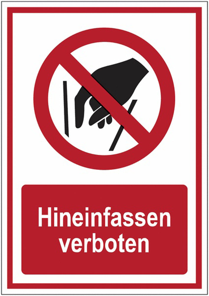 GLOBAL CARTELLO SEGNALETICO - Hineinfassen verboten NEW - Adesivo Extra Resistente, Pannello in Forex, Pannello In Alluminio