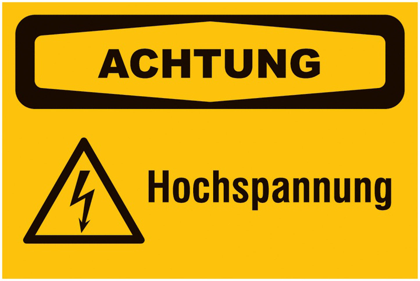 GLOBAL CARTELLO SEGNALETICO - Hochspannung - Sicherheitsschilder, Elektrotechnik - Adesivo Extra Resistente, Pannello in Forex, Pannello In Alluminio
