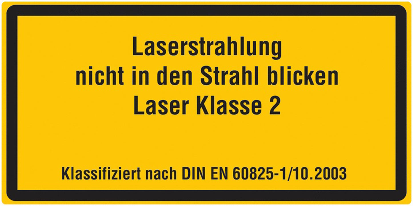 GLOBAL CARTELLO SEGNALETICO UNI - Kennzeichnung für Laserklassen klasse 2 - Adesivo Extra Resistente, Pannello in Forex, Pannello In Alluminio
