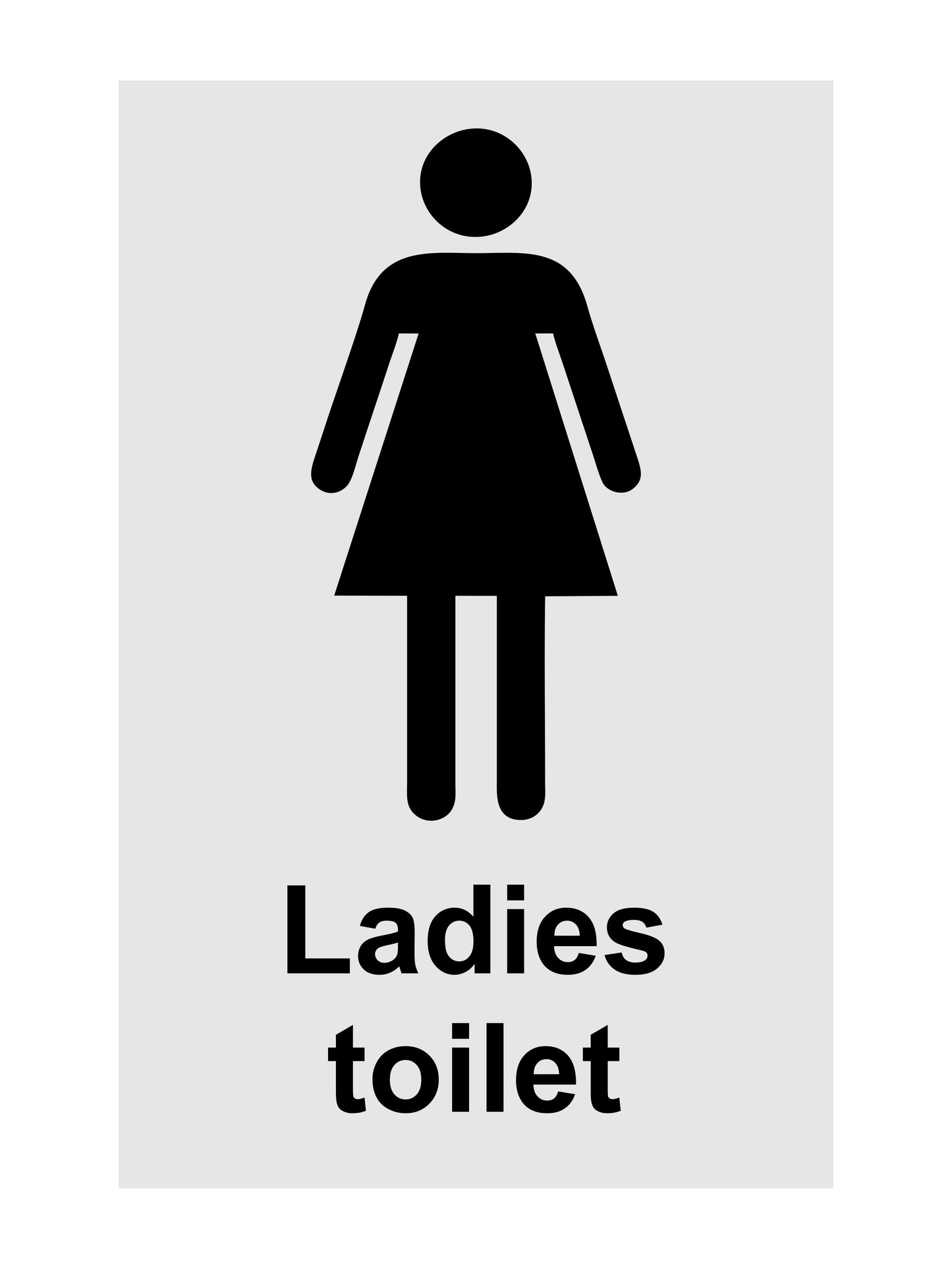 GLOBAL CARTELLO SEGNALETICO - LADIES TOILET - Adesivo Extra Resistente, Pannello in Forex, Pannello In Alluminio
