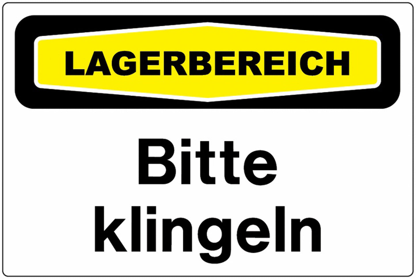 GLOBAL CARTELLO SEGNALETICO - LAGERBEREICH Bitte klingeln - Adesivo Extra Resistente, Pannello in Forex, Pannello In Alluminio