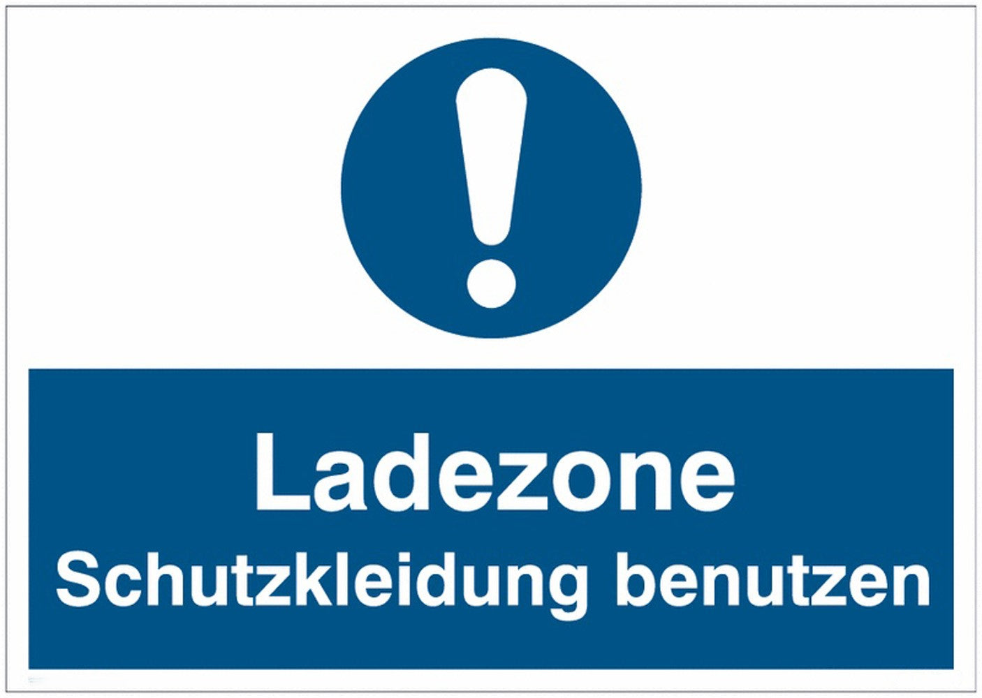 GLOBAL CARTELLO SEGNALETICO - Ladezone - Schutzkleidung benutzen - Adesivo Extra Resistente, Pannello in Forex, Pannello In Alluminio