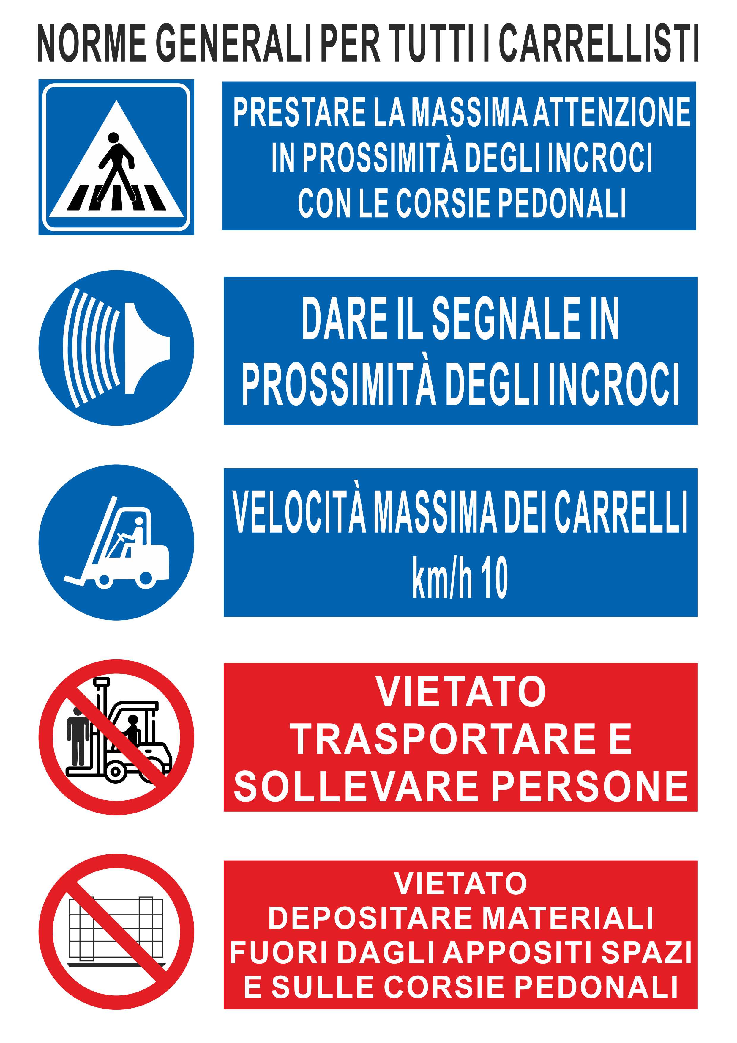 M-ITALY Cartello Segnaletico – Norme Generali Prevenzione Infortuni – Adesivo Extra Resistente / Forex / Alluminio – Made In Italy (30x42, Adesivo)