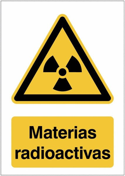 GLOBAL CARTELLO SEGNALETICO - Peligro Materiales radiactivos o radiaciones ionizantes - Adesivo Extra Resistente, Pannello in Forex, Pannello In Alluminio