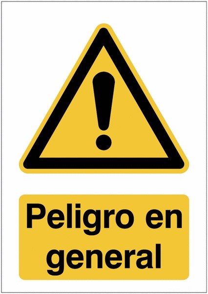 GLOBAL CARTELLO SEGNALETICO - Peligro general - Adesivo Extra Resistente, Pannello in Forex, Pannello In Alluminio