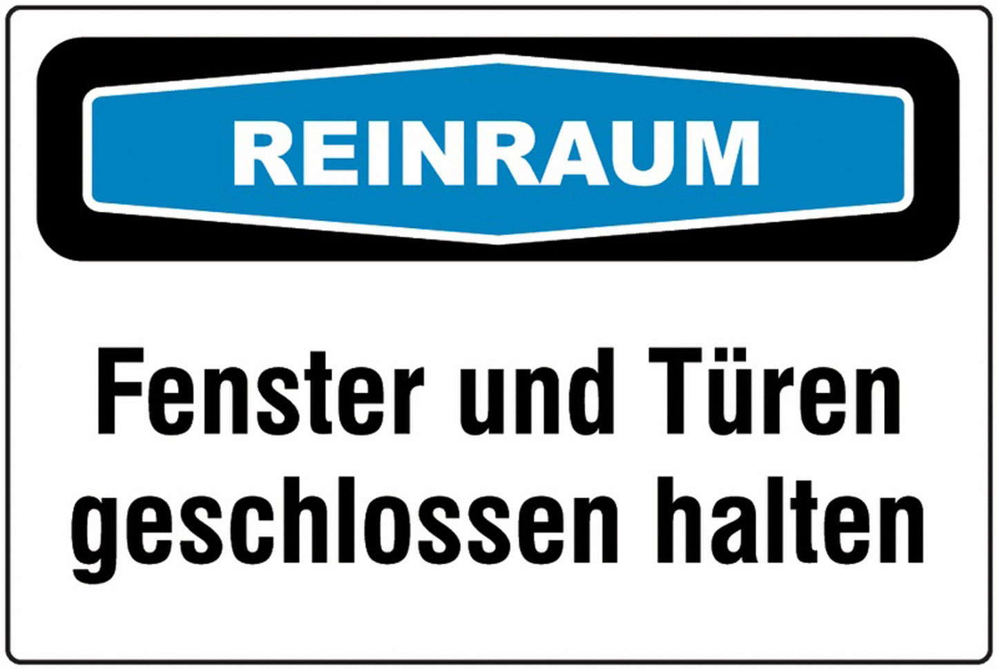 GLOBAL CARTELLO SEGNALETICO - REINRAUM Hygiene & Reinraum - Adesivo Extra Resistente, Pannello in Forex, Pannello In Alluminio