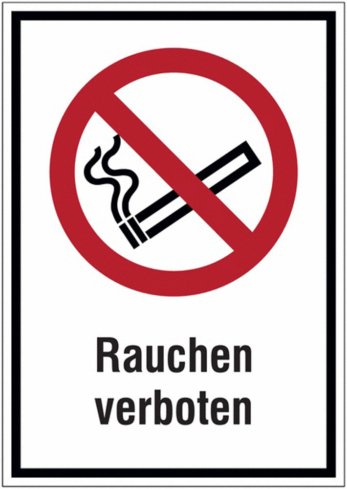 GLOBAL CARTELLO SEGNALETICO - Rauchen verboten - Adesivo Extra Resistente, Pannello in Forex, Pannello In Alluminio