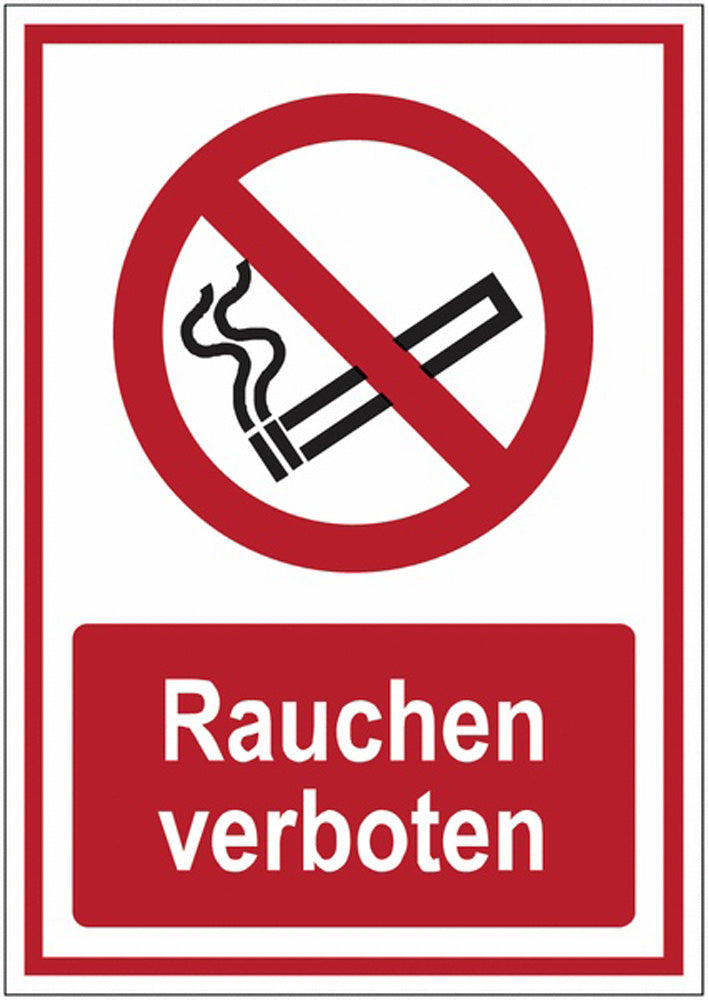 GLOBAL CARTELLO SEGNALETICO - Rauchen verboten NEW - Adesivo Extra Resistente, Pannello in Forex, Pannello In Alluminio