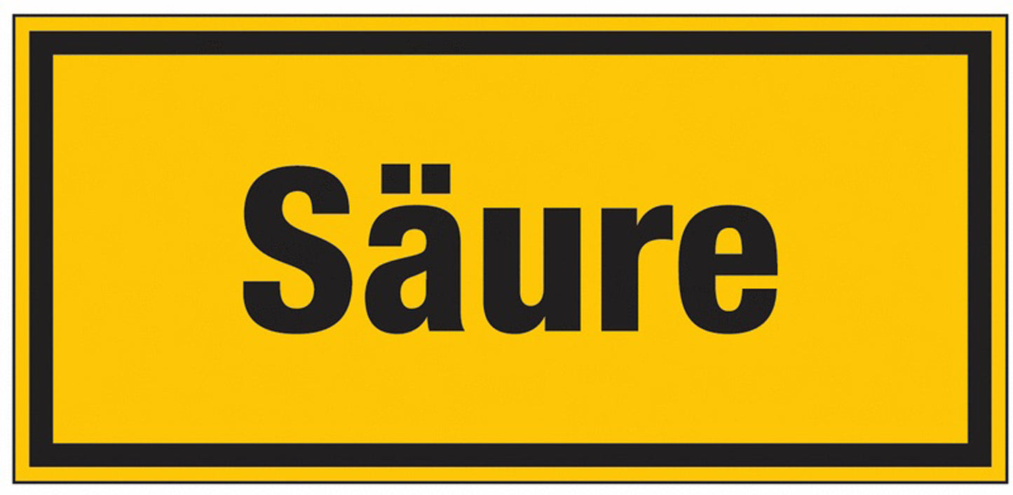 GLOBAL CARTELLO SEGNALETICO UNI - Säure - Adesivo Extra Resistente, Pannello in Forex, Pannello In Alluminio