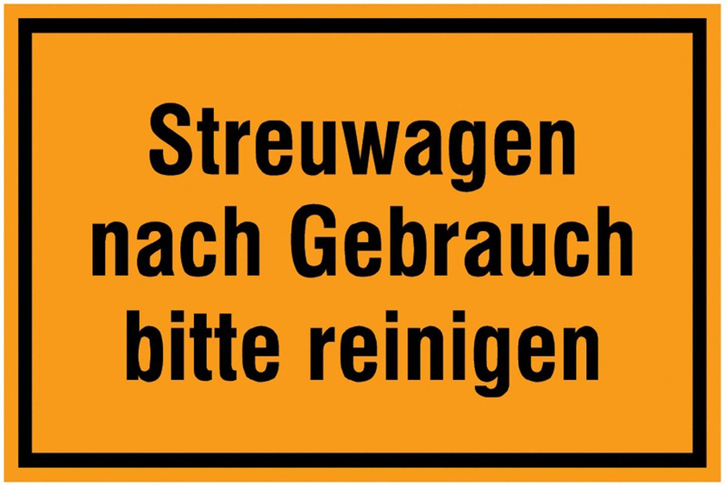 GLOBAL CARTELLO SEGNALETICO - Streuwagen nach Gebrauch bitte reinigen - Adesivo Extra Resistente, Pannello in Forex, Pannello In Alluminio